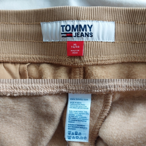 Tommy Jeans Tommy Hilfiger Cargo Fleece Jogger Pants Camel Tan Men's XL - Picture 15 of 16